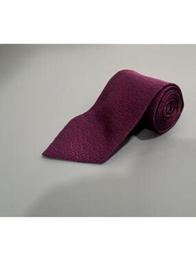Charvet Men's Red & Blue Geometric Silk Tie $359
